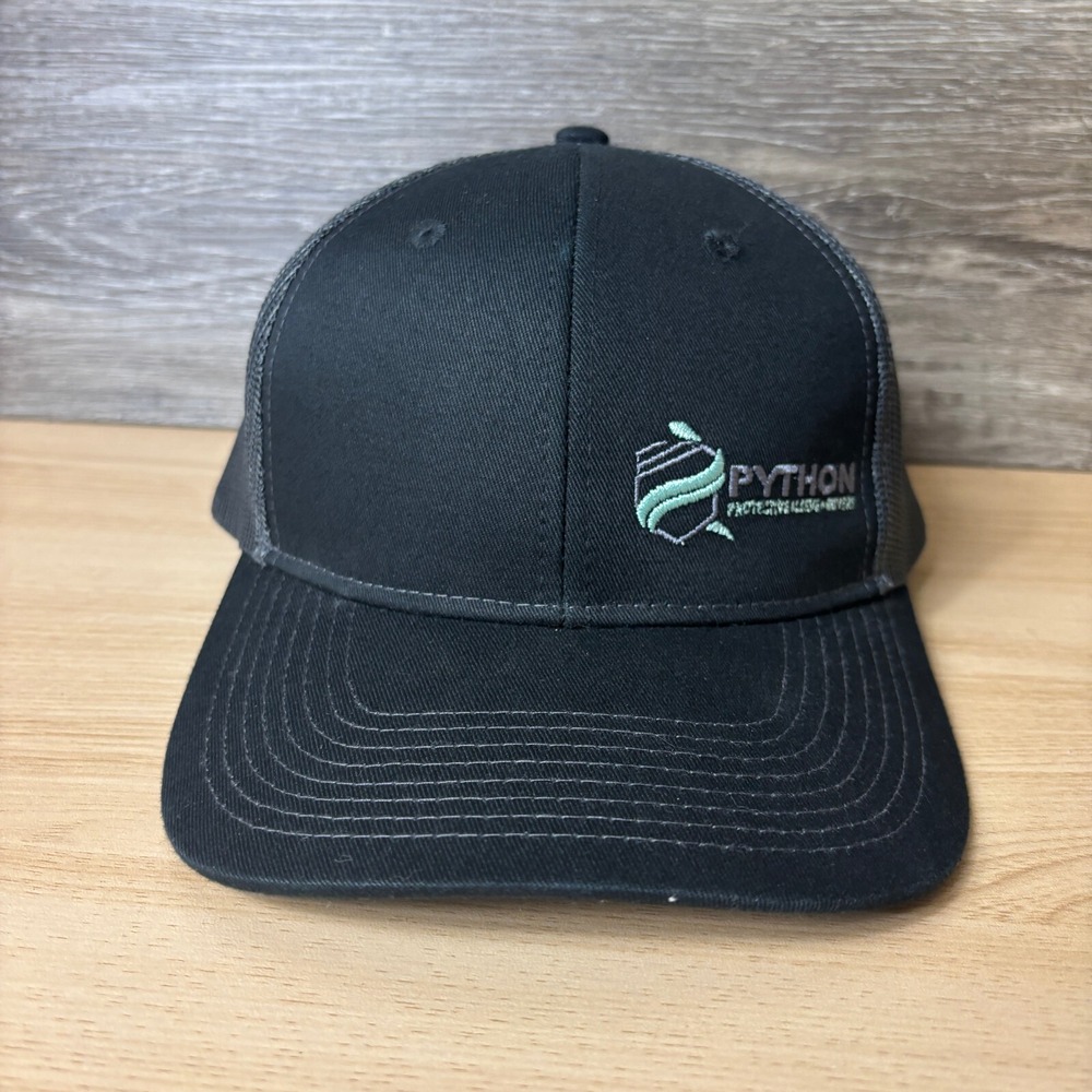 Python Hat Cap Snap Back Black Trucker Protective Sleeve Covers Adjustable‎